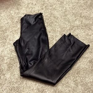 Guess black leather pants